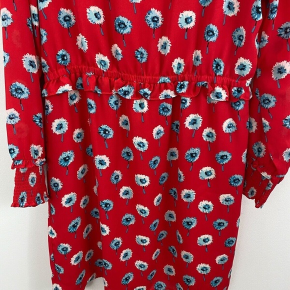 J. Crew  Red Longfellow Floral Dress Size 4 - Picture 8 of 9